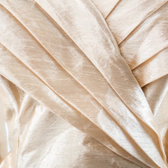 Vintage 80s 8 Formal Skirt Suit Dress Set Gold - Picture 12 of 15